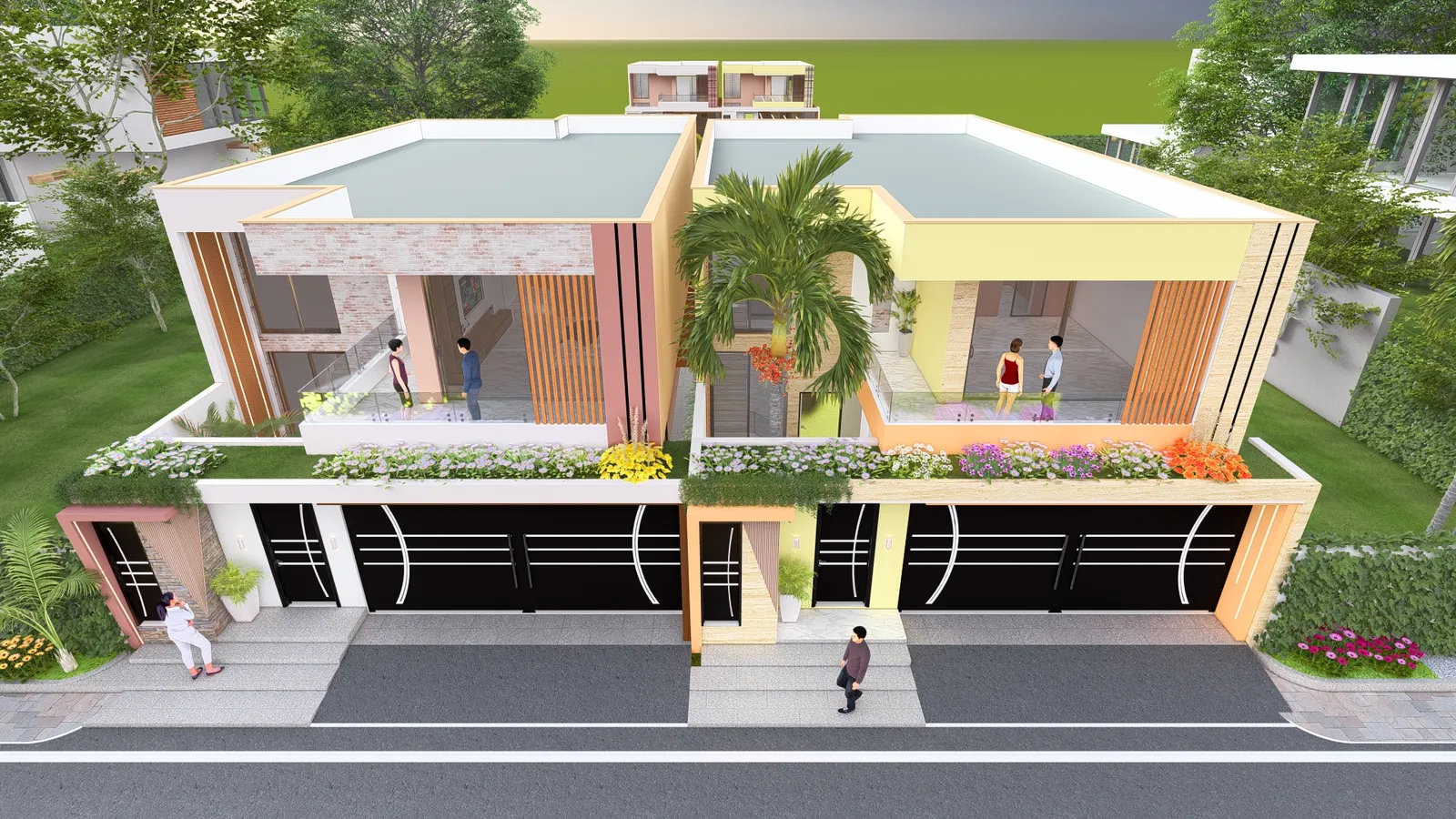 Deux villas duplex jumelées Yamoussoukro