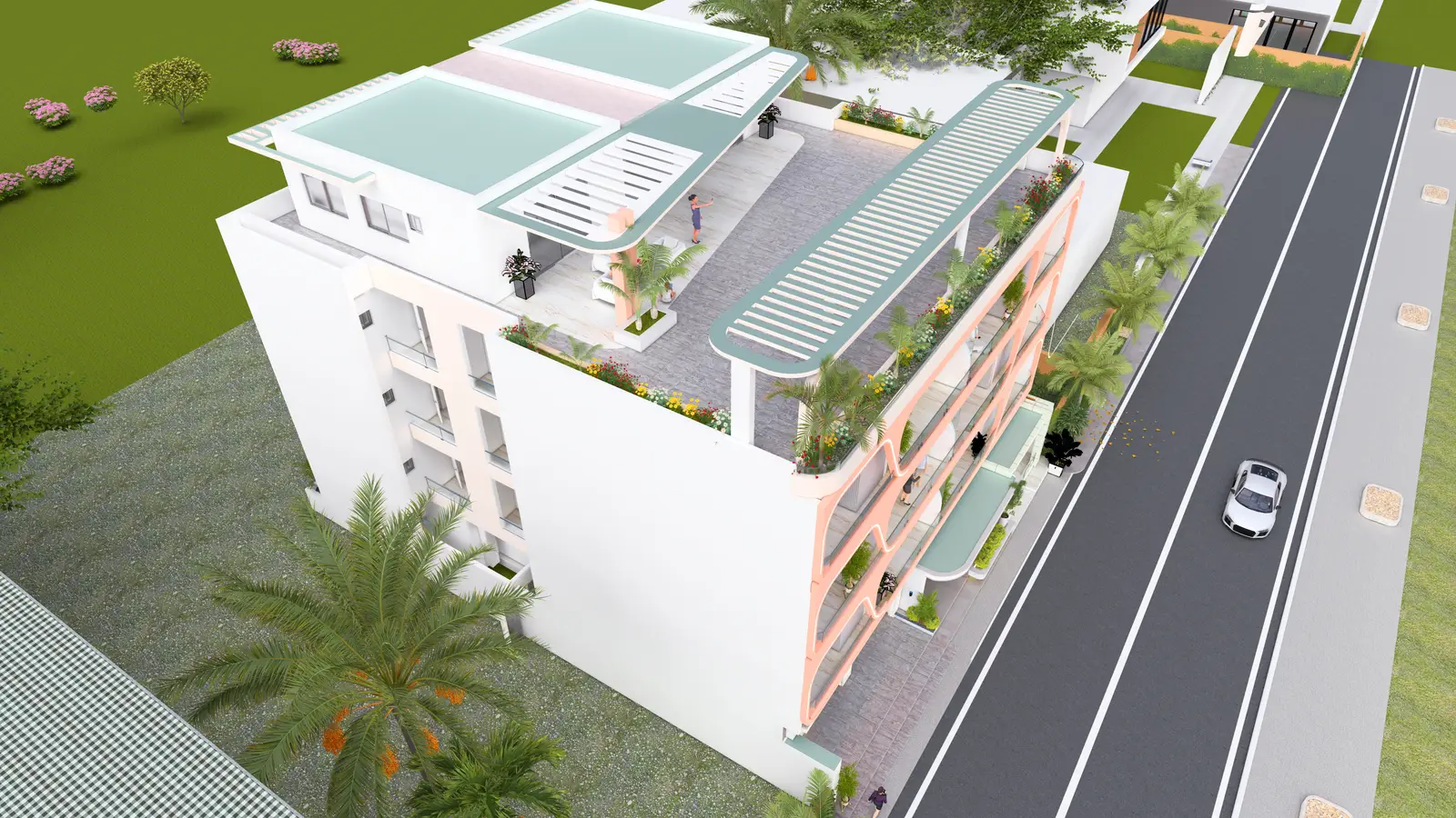 Bâtiment de type R+3 avec penthouse