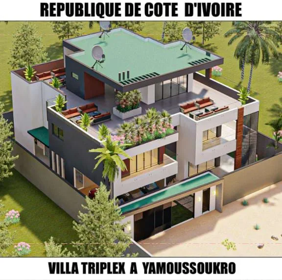 VILLA TRIPLEX – RÉSIDENCE PRESTIGIEUSE À YAMOUSSOUKRO